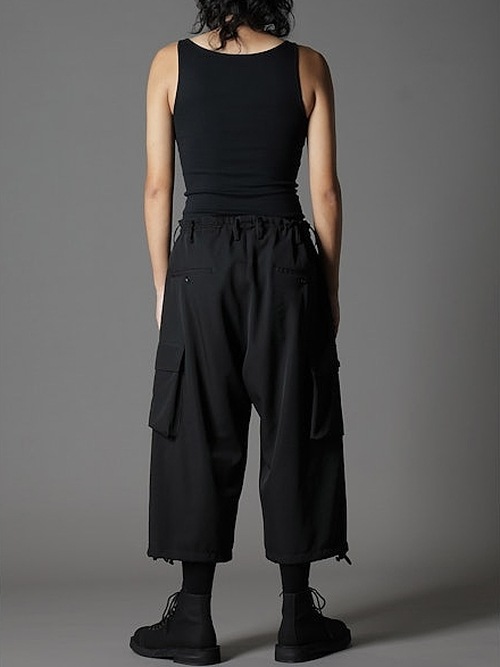 Ground Y饦ɥ磻/W/GABARDINE 3D HALF POCKET PANTS/BLACK.