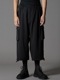 Ground Y饦ɥ磻/W/GABARDINE 3D HALF POCKET PANTS/BLACK.