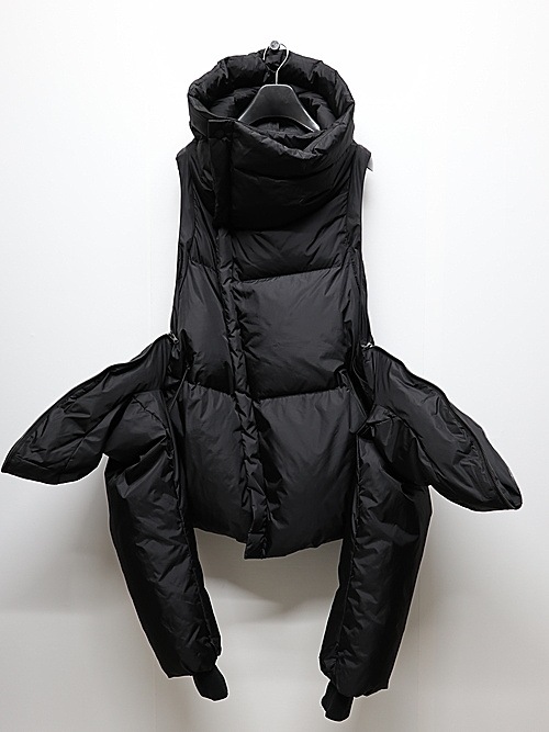 nude:masahiko maruyama ̡:ޥҥޥ/Nylon Taffeta (Water Repellent) DOWN JACKET (DETACHABLE SLEEVE)/Black