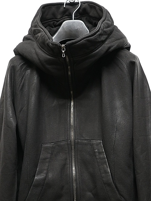 JULIUSꥦ/COTTON SWEAT CUT & SEWN1/BLACK