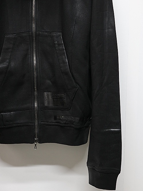 JULIUSꥦ/COTTON SWEAT CUT & SEWN1/BLACK