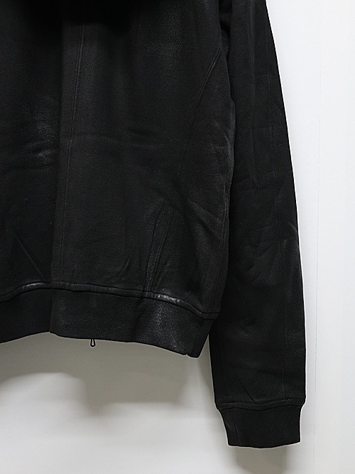 JULIUSꥦ/COTTON SWEAT CUT & SEWN1/BLACK
