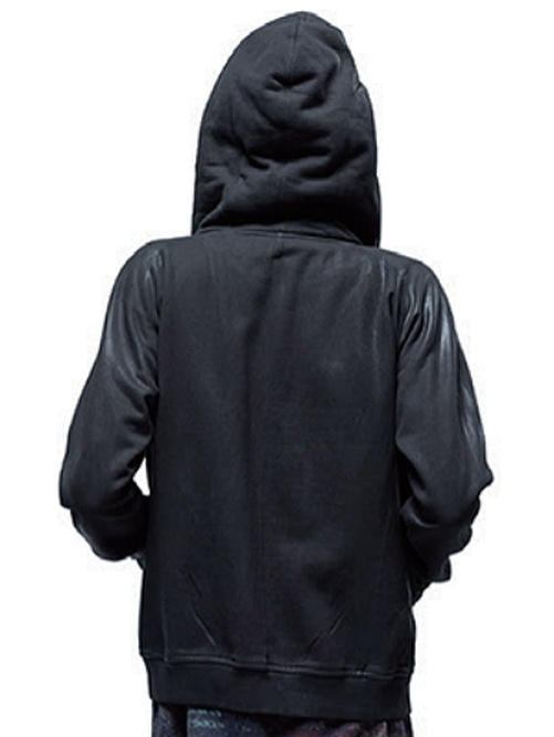 JULIUSꥦ/COTTON SWEAT CUT & SEWN1/BLACK