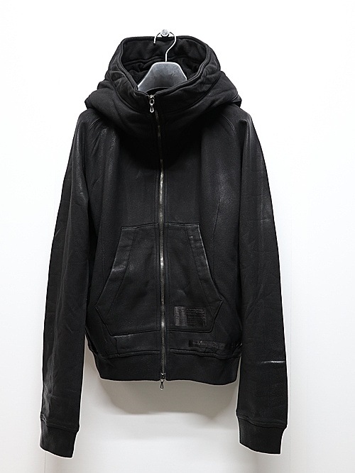 JULIUSꥦ/COTTON SWEAT CUT & SEWN1/BLACK