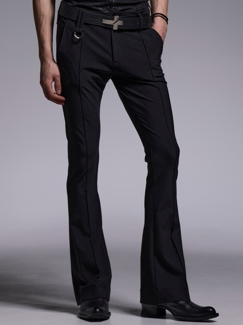 (ͽ���ʡ�4��5������ͽ��/kiryuyrik������奦����奦/High Tension Jersey Flare Skinny Slacks/Black