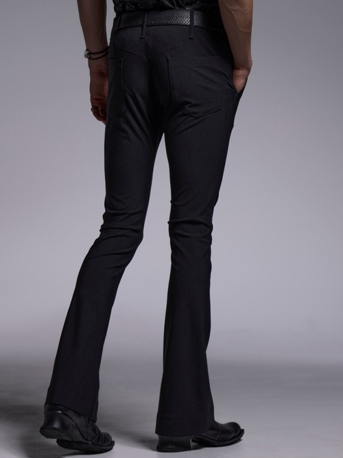 (ͽ���ʡ�4��5������ͽ��/kiryuyrik������奦����奦/High Tension Jersey Flare Skinny Slacks/Black