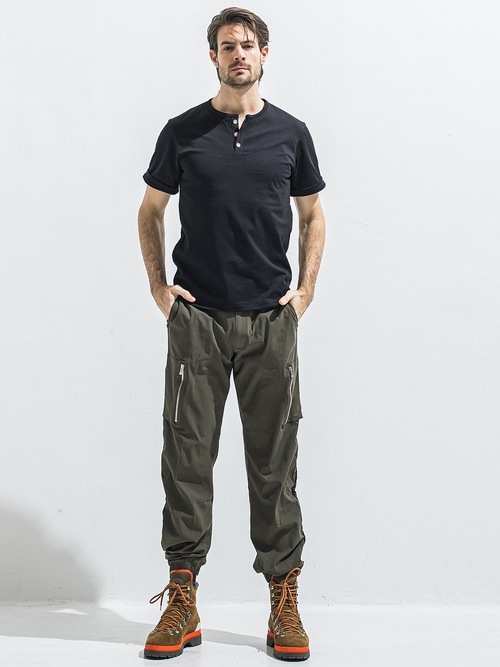(ͽ���ʡ�6��7������ͽ��/40TH RESOUND CLOTHING���ꥵ����ɥ���������/SEMI LOOSE FIT DAVID NYLON CARGO PANTS/KHAKI