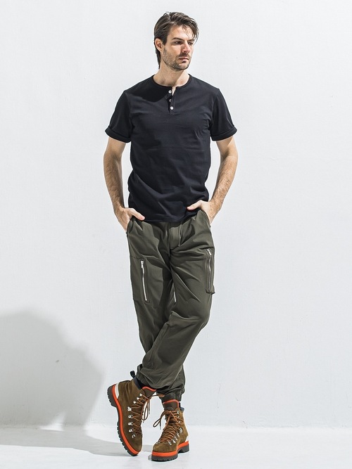(ͽ���ʡ�6��7������ͽ��/40TH RESOUND CLOTHING���ꥵ����ɥ���������/SEMI LOOSE FIT DAVID NYLON CARGO PANTS/KHAKI