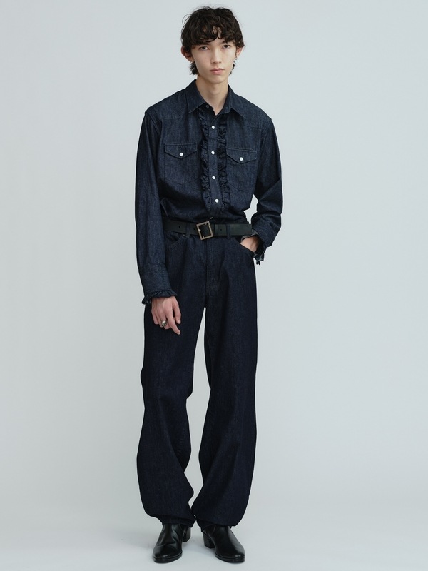 LAD MUSICIAN����å� �ߥ塼�������/BELT DIAGONAL BUCKLE/BLACK��SILVER