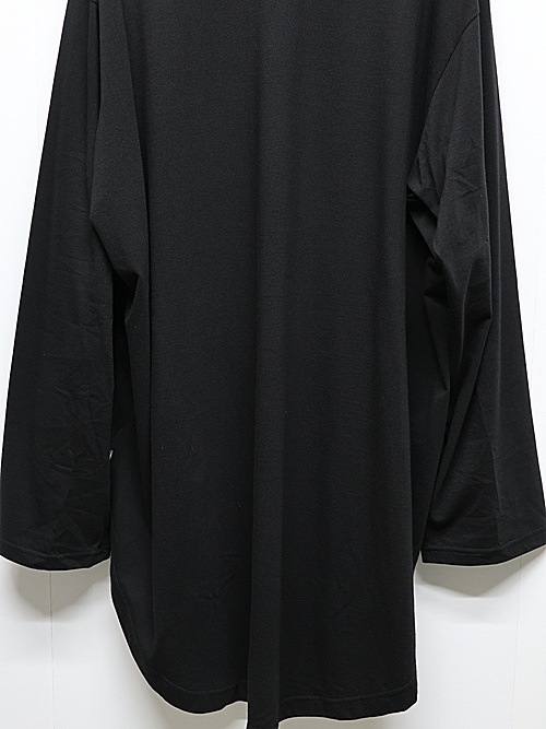 Ground Y饦ɥ磻/SILKETTE JERSEY W/ PAINT PATTERN HEM JUMBO LONG SLEEVED T-SHIRT/BLACKGRAY