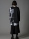 Ground Y饦ɥ磻/SILKETTE JERSEY W/ PAINT PATTERN HEM JUMBO LONG SLEEVED T-SHIRT/BLACKGRAY