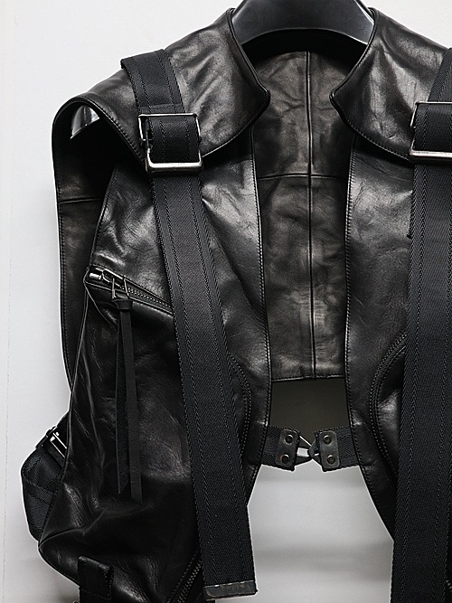 �㴰���D.HYGEN���ǥ����ϥ�����/�ۡ����쥶���٥��ȥ����å��ɥ��㥱�å�/BLACK