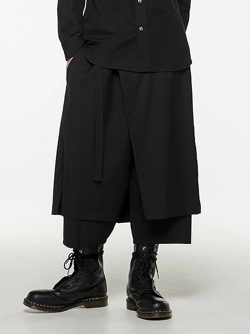 Yohji Yamamoto���襦����ޥ��/���葉��С����֥�åץѥ��/BLACK