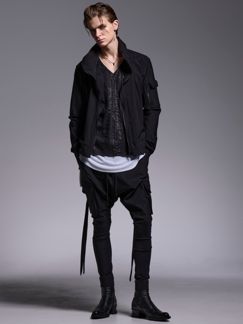 (ͽ���ʡ�4��5������ͽ��/kiryuyrik������奦����奦/High Tension Jersey Saruel Pants/Black