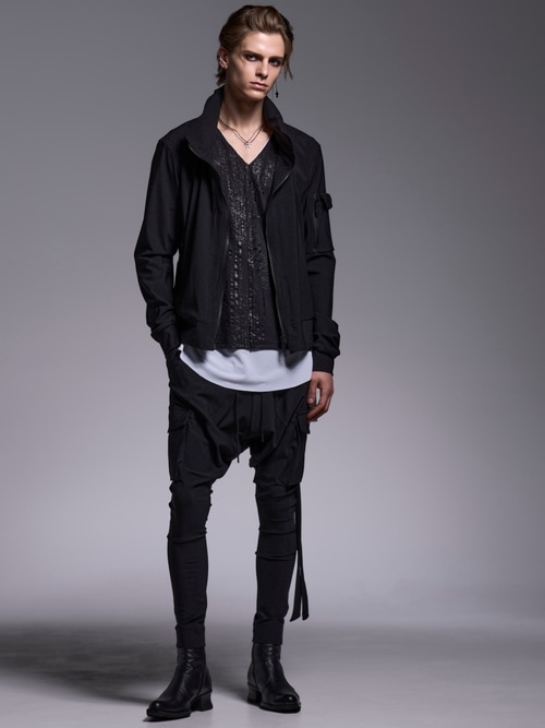 (ͽ���ʡ�4��5������ͽ��/kiryuyrik������奦����奦/High Tension Jersey Saruel Pants/Black