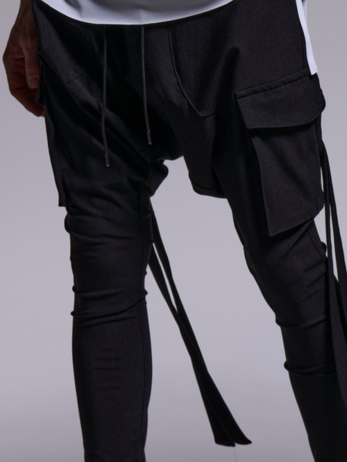 (ͽ���ʡ�4��5������ͽ��/kiryuyrik������奦����奦/High Tension Jersey Saruel Pants/Black