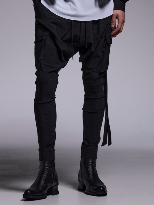 (ͽ���ʡ�4��5������ͽ��/kiryuyrik������奦����奦/High Tension Jersey Saruel Pants/Black