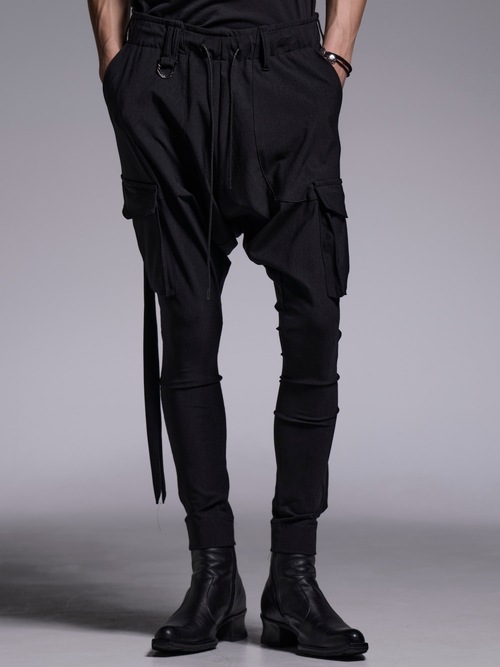 (ͽ���ʡ�4��5������ͽ��/kiryuyrik������奦����奦/High Tension Jersey Saruel Pants/Black