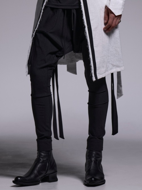 (ͽ���ʡ�4��5������ͽ��/kiryuyrik������奦����奦/High Tension Jersey Saruel Pants/Black