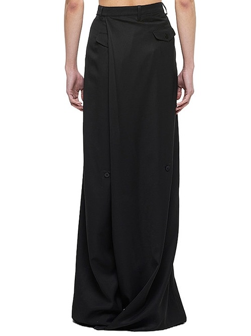 (ͽ����)8��9������ͽ��/JULIUS����ꥦ��/VISCOSE/SLUB WOOL TWILL TROUSERS1/BLACK