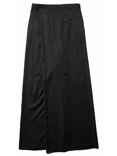 (ͽ����)8��9������ͽ��/JULIUS����ꥦ��/VISCOSE/SLUB WOOL TWILL TROUSERS1/BLACK