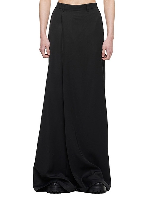 (ͽ����)8��9������ͽ��/JULIUS����ꥦ��/VISCOSE/SLUB WOOL TWILL TROUSERS1/BLACK