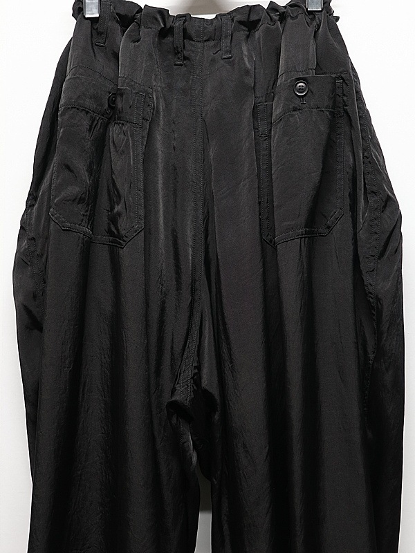 �㴰���Ground Y�����饦��ɥ磻/CU/FIBRIL TWILL W/ GARMENT DYED STANDARD PANTS/BLACK