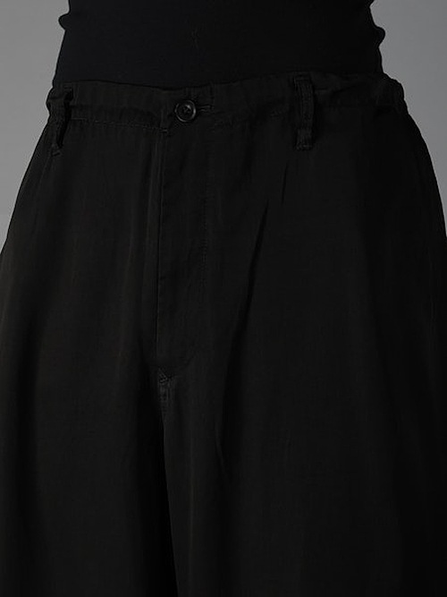 �㴰���Ground Y�����饦��ɥ磻/CU/FIBRIL TWILL W/ GARMENT DYED STANDARD PANTS/BLACK