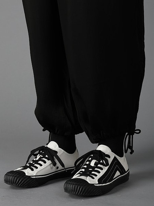 �㴰���Ground Y�����饦��ɥ磻/CU/FIBRIL TWILL W/ GARMENT DYED STANDARD PANTS/BLACK