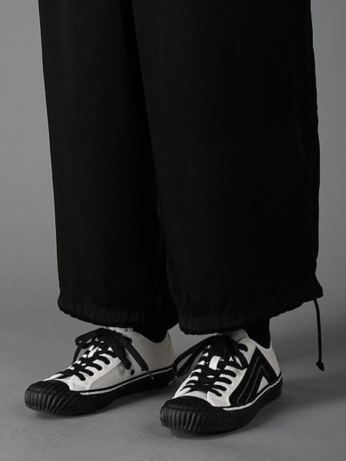 �㴰���Ground Y�����饦��ɥ磻/CU/FIBRIL TWILL W/ GARMENT DYED STANDARD PANTS/BLACK