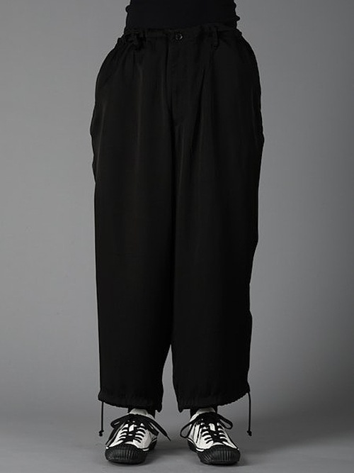 �㴰���Ground Y�����饦��ɥ磻/CU/FIBRIL TWILL W/ GARMENT DYED STANDARD PANTS/BLACK