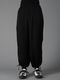 �㴰���Ground Y�����饦��ɥ磻/CU/FIBRIL TWILL W/ GARMENT DYED STANDARD PANTS/BLACK