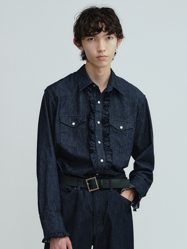 LAD MUSICIAN����å� �ߥ塼�������/BELT DIAGONAL BUCKLE/BLACK��GOLD