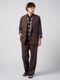 (ͽ���ʡ�3��4������ͽ��/wjk�����֥른��������/viscose linen double-breasted jacket/brown