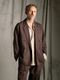 (ͽ���ʡ�3��4������ͽ��/wjk�����֥른��������/viscose linen double-breasted jacket/brown