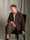 (ͽ���ʡ�3��4������ͽ��/wjk�����֥른��������/viscose linen double-breasted jacket/brown