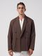(ͽ���ʡ�3��4������ͽ��/wjk�����֥른��������/viscose linen double-breasted jacket/brown