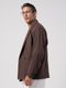 (ͽ���ʡ�3��4������ͽ��/wjk�����֥른��������/viscose linen double-breasted jacket/brown