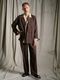 (ͽ���ʡ�3��4������ͽ��/wjk�����֥른��������/viscose linen double-breasted jacket/brown