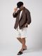 (ͽ���ʡ�3��4������ͽ��/wjk�����֥른��������/viscose linen double-breasted jacket/brown