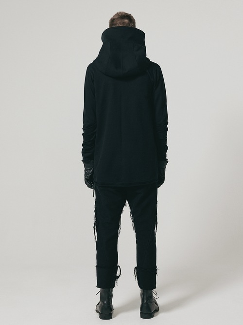 �㴰���nude:masahiko maruyama ���̡���:�ޥ��ҥ��ޥ���/Inlay Stich Heavy Jersey HOODIE JACKET/Black