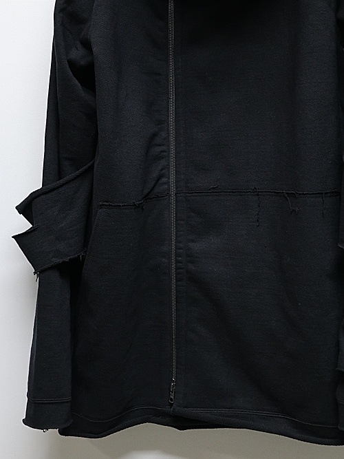 �㴰���nude:masahiko maruyama ���̡���:�ޥ��ҥ��ޥ���/Inlay Stich Heavy Jersey HOODIE JACKET/Black