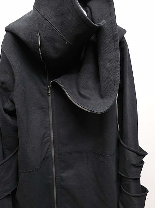 �㴰���nude:masahiko maruyama ���̡���:�ޥ��ҥ��ޥ���/Inlay Stich Heavy Jersey HOODIE JACKET/Black