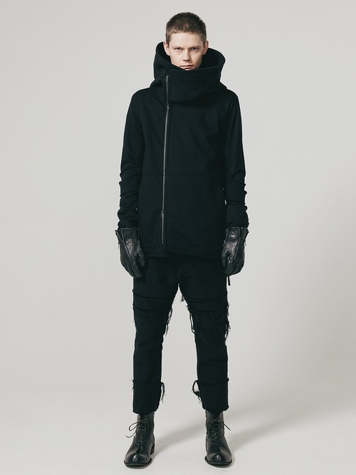 �㴰���nude:masahiko maruyama ���̡���:�ޥ��ҥ��ޥ���/Inlay Stich Heavy Jersey HOODIE JACKET/Black