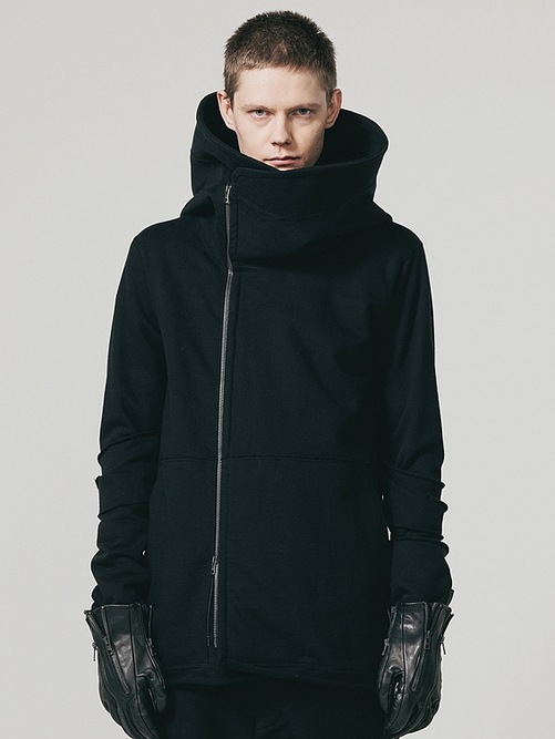 �㴰���nude:masahiko maruyama ���̡���:�ޥ��ҥ��ޥ���/Inlay Stich Heavy Jersey HOODIE JACKET/Black