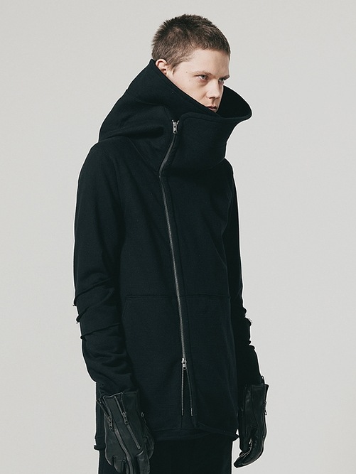 �㴰���nude:masahiko maruyama ���̡���:�ޥ��ҥ��ޥ���/Inlay Stich Heavy Jersey HOODIE JACKET/Black