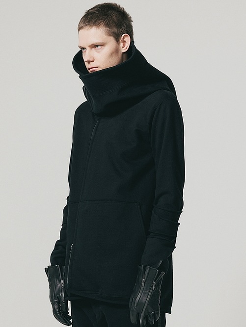 �㴰���nude:masahiko maruyama ���̡���:�ޥ��ҥ��ޥ���/Inlay Stich Heavy Jersey HOODIE JACKET/Black