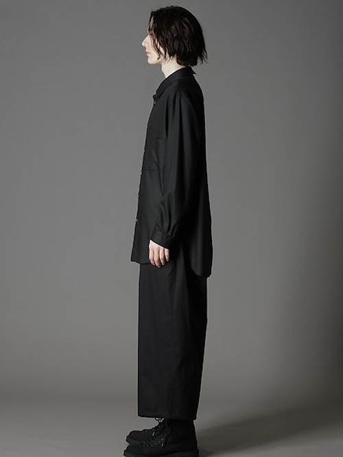 Ground Y饦ɥ磻/TR VIYELLA ONE SIDED COLLAR SHIRT/BLACK