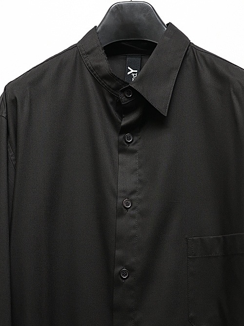 Ground Y饦ɥ磻/TR VIYELLA ONE SIDED COLLAR SHIRT/BLACK