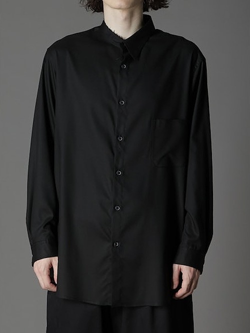Ground Y饦ɥ磻/TR VIYELLA ONE SIDED COLLAR SHIRT/BLACK